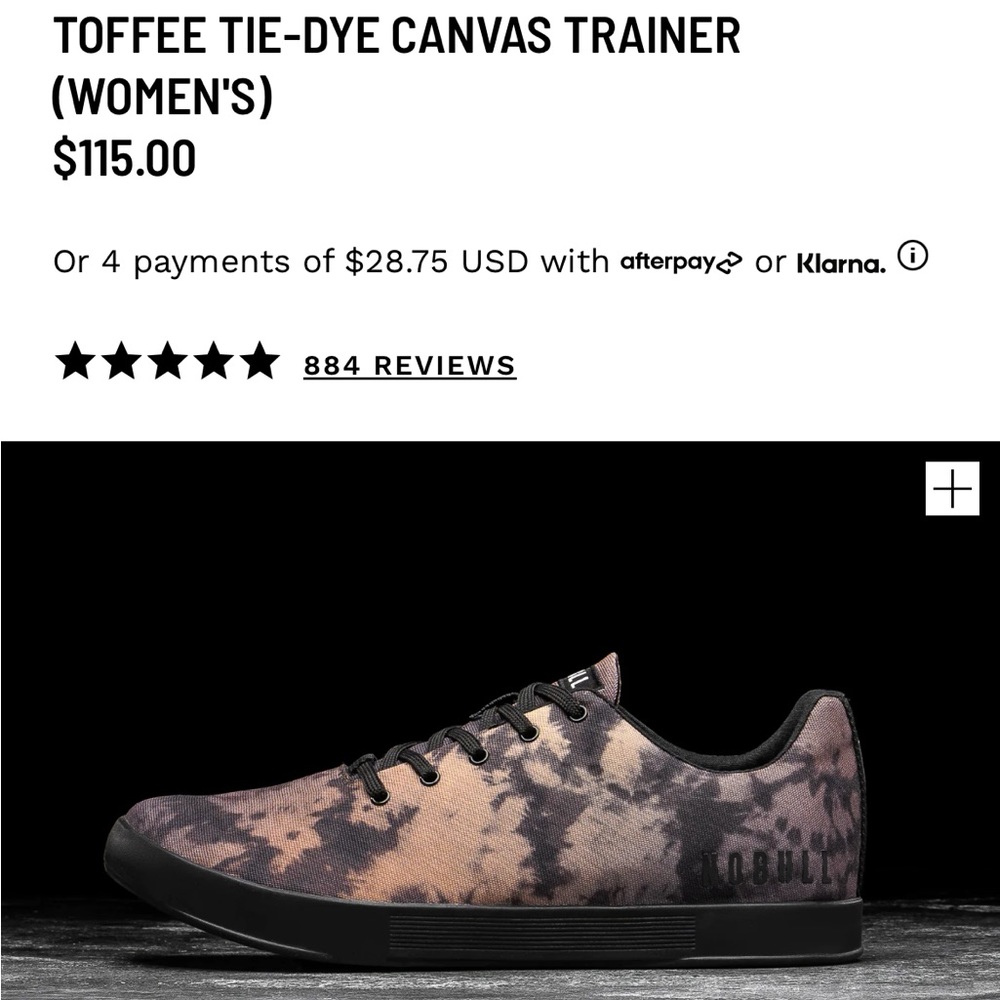 Nobull Toffee Tie-Dye womens 6.0/ mens 4.5